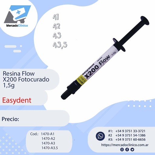 Resina Flow X200 - fotocurado 1,5g -Easydent