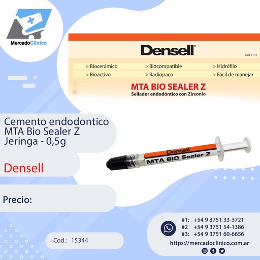 [15344] Cemento Endodóntico MTA Bio Selaer Z - 0,5g - Densell