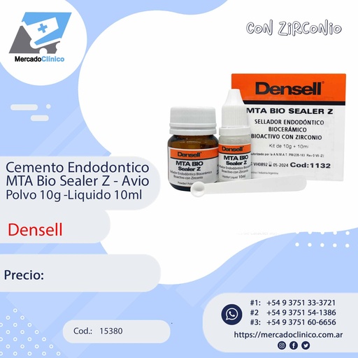 [15380] Cemento endodontico MTA Bio Sealer Z - avio Pol/liq - densell