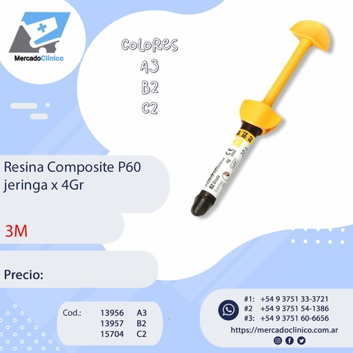 Resina Composite P60 - Jeringa 4Gr - 3M
