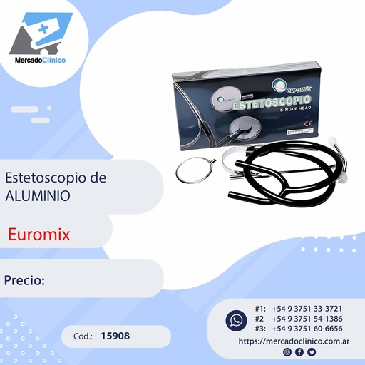 [15908] Estetoscopio de Aluminio - EUROMIX