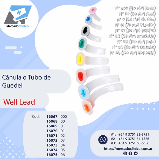 Cánula o Tubo de Guedel - WELL LEAD