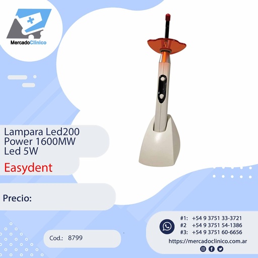 [8799] Lampara Led200 Power 1600MW Led 5W - Easydent
