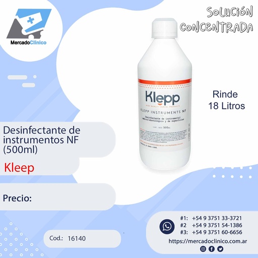 [16140] Desinfectante de  instrumentos NF  (500ml) - KLEPP