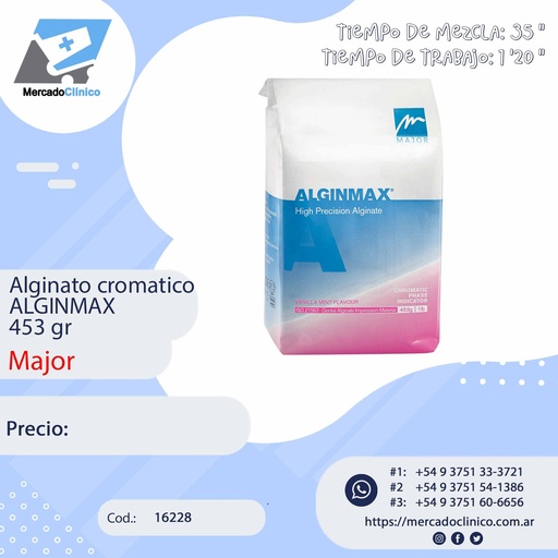 [16228] Alginato cromatico ALGINMAX 453 gr - MAJOR