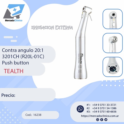 [16238] Contra angulo 20:1 3201CH (R20L-01C) Push button - TEALTH